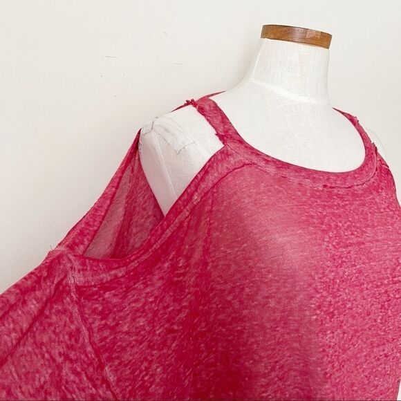 Free People WTF Chill Out Red long sleeve top - Picture 3 of 7